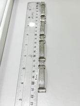 PULSO BARRAS ZIRCONIAS ITALY 21.5 CM - PLATA .925