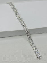 PULSERA RECTÁNGULO CONTORNO ZIRCONIA - PLATA .925