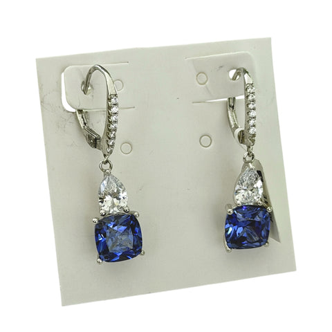 ARETE COLGANTE CON CUADRO - PLATA .925
