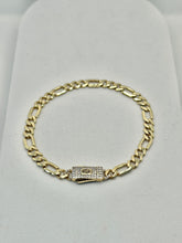 PULSO FIGARO CART 3x1 - Broche piedra - 18 cm x 5 mm - ORO 10K