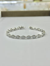 PULSERA SEMILLAS ZIRCONIA BLANCA - PLATA .925