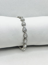PULSERA GOTAS ZIRCONIAS GRANDE - PLATA .925