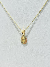 CADENA CON MEDALLA VIRGEN DE GUADALUPE - GOTA MINI FLORENTINO - ORO 10K