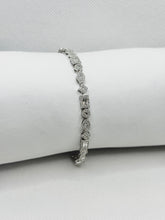PULSERA FIGURAS GEOMÉTRICAS ZIRCONIA BLANCA - PLATA .925