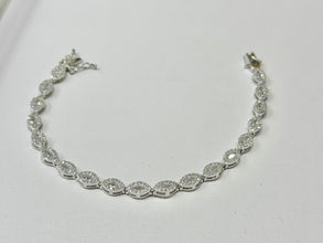 PULSERA SEMILLAS ZIRCONIA BLANCA - PLATA .925