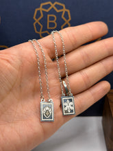 ESCAPULARIO - VIRGEN DEL CARMEN / SAGRADO CORAZON - PLATA .925