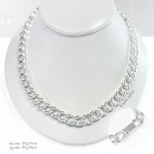 CADENA Y PULSO CON ZIRCONIA MODELO CLASICO - PLATA .925