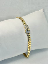 PULSO BARBADO EDGE - Broche piedra - 21 cm x 5 mm - ORO 10K