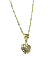 CADENA CON DIJE CORAZÓN INFLADO - ORO 10K
