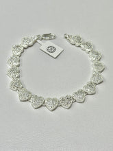 PULSERA CORAZÓN MULTI ZIRCONIA BARRIL - PLATA .925