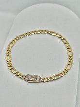 PULSO FIGARO CART 3x1 - Broche piedra - 21 cm x 5 mm - ORO 10K