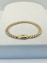PULSO BARBADO EDGE - Broche Liso - 16 cm x 5 mm - ORO 10K