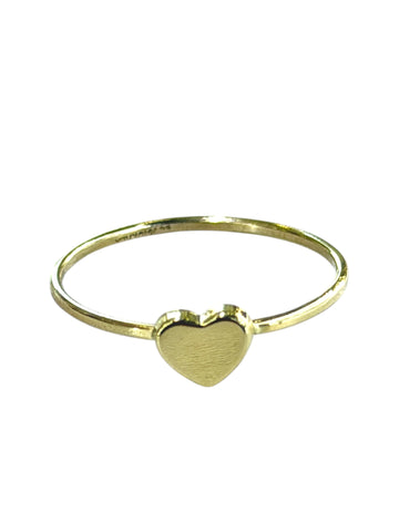 ANILLO CORAZÓN LISO MINI - ORO 10K