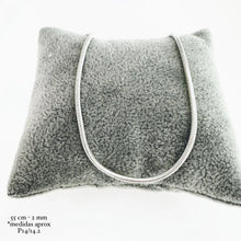 CADENA TUBULAR 55 cm x 2 mm - PLATA .925