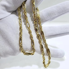 CADENA TORSAL FÍGARO 5 mm - 55 cm - ORO 10K