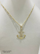 CADENA CON CRUZ ANCLA TROQUELADA - ORO 10K