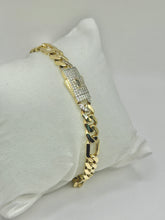 PULSO FIGARO CART 3x1 - Broche piedra - 18 cm x 6.5 mm - ORO 10K