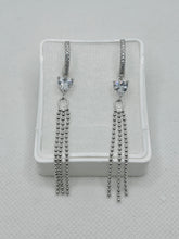 ARETE CORAZÓN CON TIRAS BOLEADAS - PLATA .925