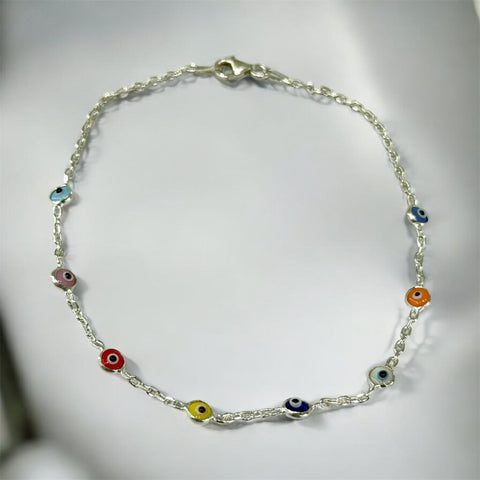 TOBILLERA OJO TURCO - PLATA .925