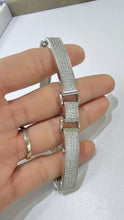 PULSO BARRAS ZIRCONIAS ITALY 21.5 CM - PLATA .925