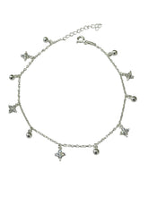 TOBILLERA DIJES COLGANTES - FLOR - PLATA .925