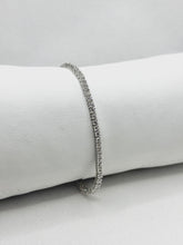 PULSERA TENNIS PIEDRA ZIRCONIA - 17 cm x 2 mm - PLATA .925