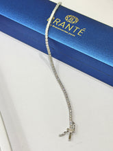PULSERA TENNIS PIEDRA ZIRCONIA - 18 cm x 3 mm - PLATA .925