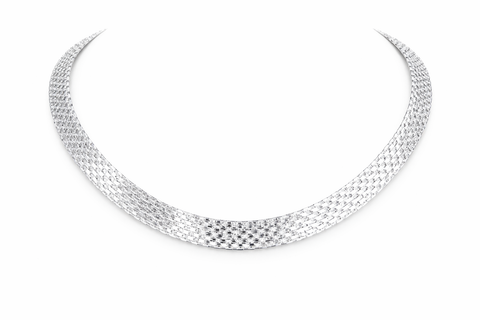 COLLAR GARGANTILLA RED GRUESA - PLATA .925
