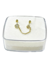 BROQUEL CADENA BISEL ZIRCONIA - LAMBADA - ORO 10K