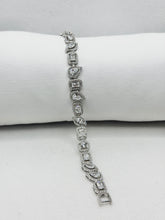 PULSERA GOTAS CON RECTÁNGULO ZIRCONIAS - PLATA .925