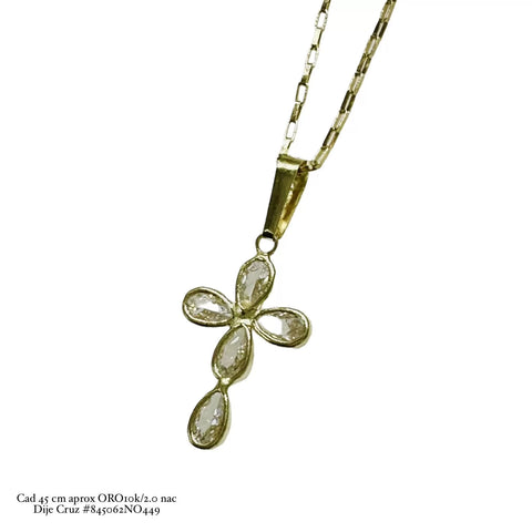 GARGANTILLA CON CRUZ GOTITAS - BLANCO