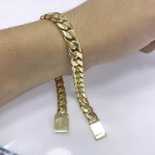 PULSO BARBADO CUBANO H. MANO - 21 cm - 7.5 mm - ORO 10K