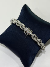 PULSO TORSAL CON ZIRCONIA - 20.5 CM X 8 MM - PLATA .925