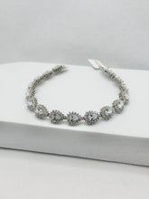 PULSERA GOTAS ZIRCONIAS GRANDE - PLATA .925