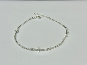TOBILLERA CRUCES TRANSVERSALES - PLATA .925