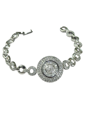 PULSERA CIRCULO CON EXTENSIBLE PLATA .925
