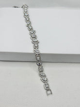 PULSERA GOTAS CON RECTÁNGULO ZIRCONIAS - PLATA .925