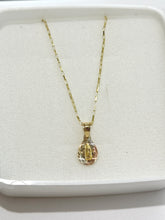 CADENA CON MEDALLA VIRGEN DE GUADALUPE - GOTA MINI FLORENTINO - ORO 10K