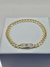 PULSO BARBADO EDGE - Broche piedra - 21 cm x 6.5 mm - ORO 10K