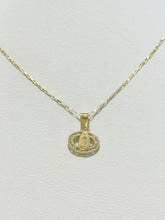 CADENA CON MEDALLA VIRGEN DE GUADALUPE OVALADA HORIZONTAL - AMARILLA - ORO 10K