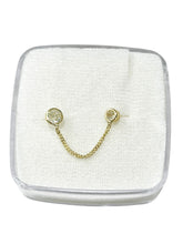 BROQUEL CADENA BISEL ZIRCONIA - LAMBADA - ORO 10K