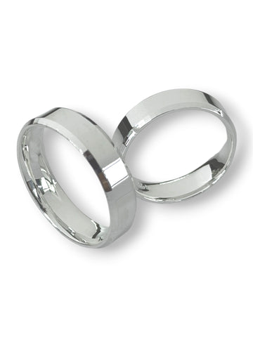 ARGOLLA LISA 5 MM - FILO ESPEJO DIAGONAL - PLATA .925