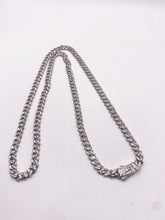 CADENA MÓNACO CH - BARBADA CON ZIRCONIA ITALY - 55 cm x 4.5mm - PLATA .925