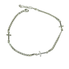 TOBILLERA CRUCES TRANSVERSALES - PLATA .925