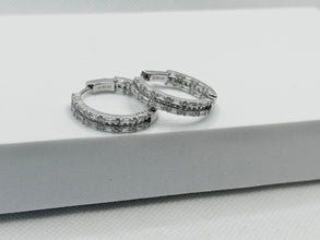 ARRACADA GRANDE BAGUETTES - BROCHE CLICK - PLATA .925