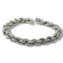PULSO TORSAL CON ZIRCONIA - 20.5 CM X 8 MM - PLATA .925