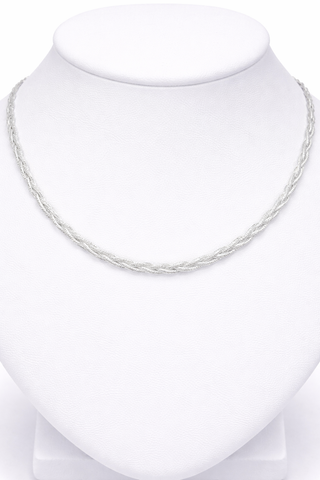 COLLAR GARGANTILLA - TRENZA 3 HILOS - PLATA .925