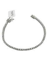 PULSERA TENNIS PIEDRA ZIRCONIA - 17 cm x 2 mm - PLATA .925