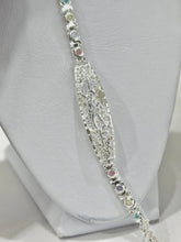 PULSERA PLACA ARCANGEL MIGUEL - PIEDRA COLORES - PLATA .925