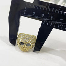 ANILLO CALAVERA CON ZIRCONIAS - ORO 10K